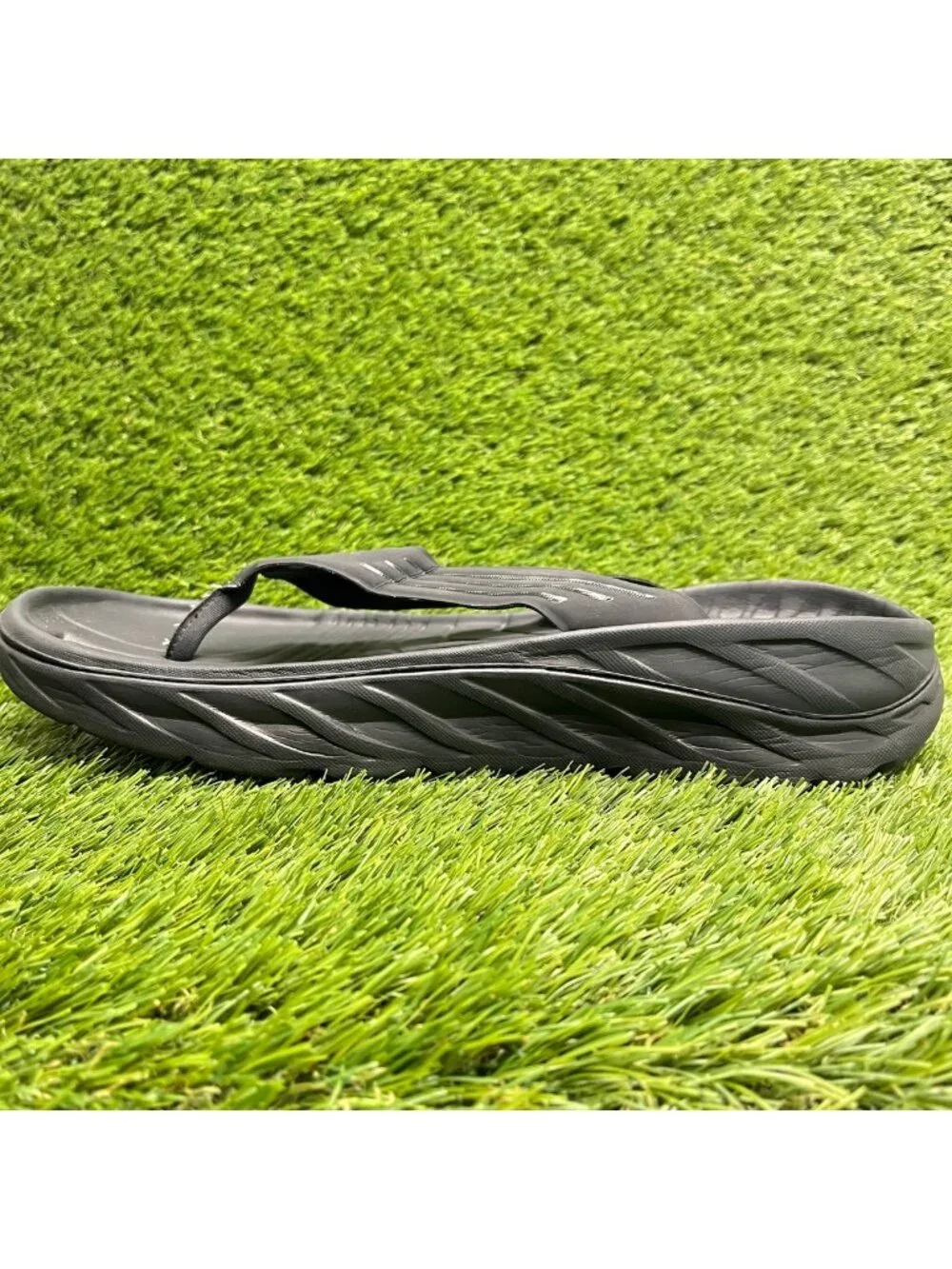 Hoka One One Ora Recovery Flip Mens Size 12 Black Beach Outdoor Thong Sandals